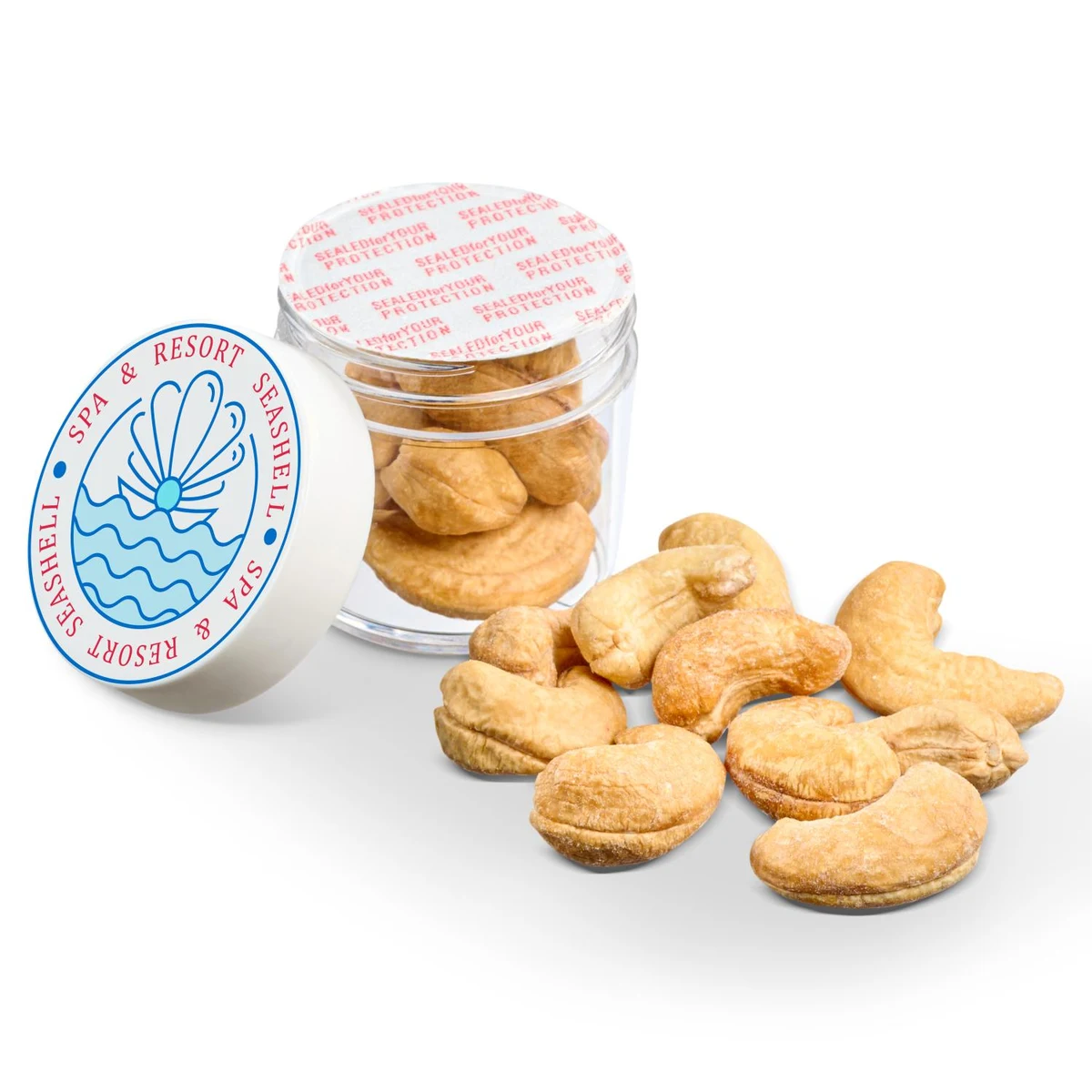 1 OZ JAR OF ROASTED CASHEWS 1