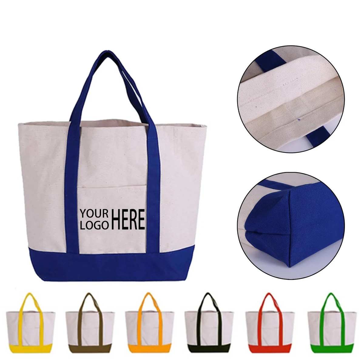 MOQ 20 Customizable Canvas Tote, custom tote bag with logo imprint 1