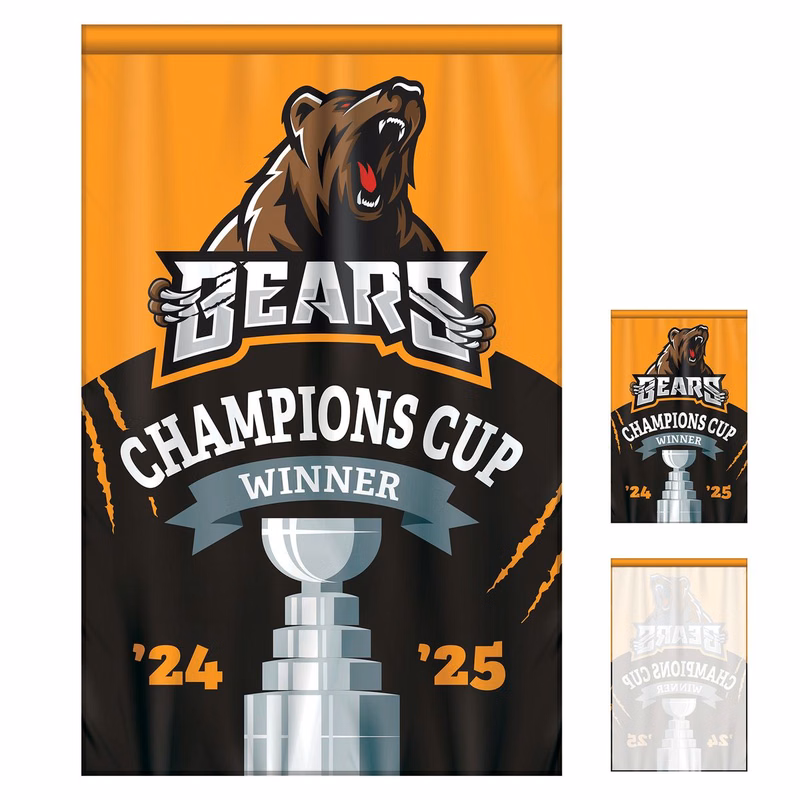 4' x 6' Championship Banner Single Sided Straight Cut