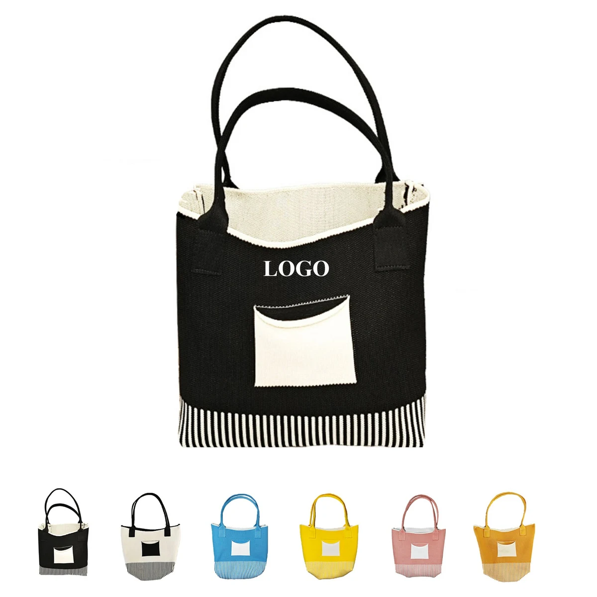 Knitted Tote Bag, custom tote bag with logo imprint 1