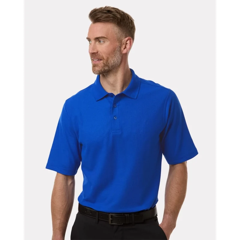 Harriton Men's Maverick CVC Pique Polo - M105 1