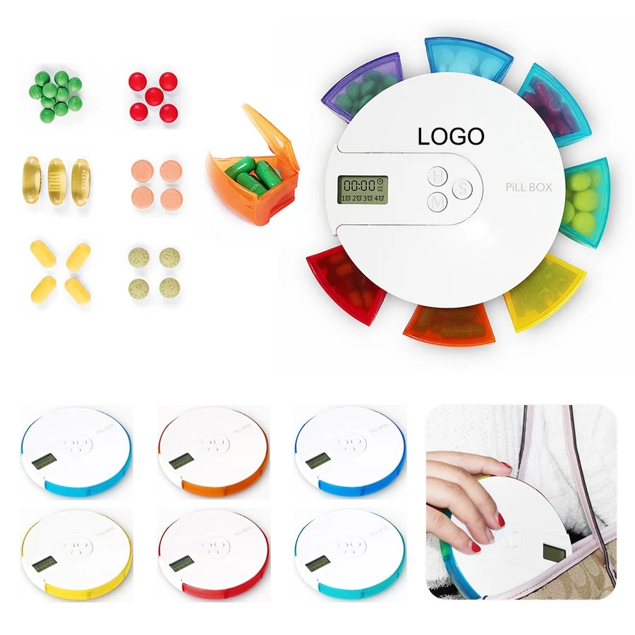 7 Days Digital Electronic Round Timer Pillbox 1
