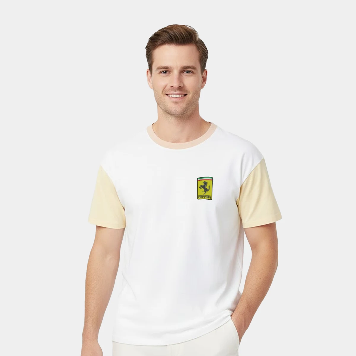 Brynlee™ Ladies Cropped Cotton Jersey Boyfriend Tee 1