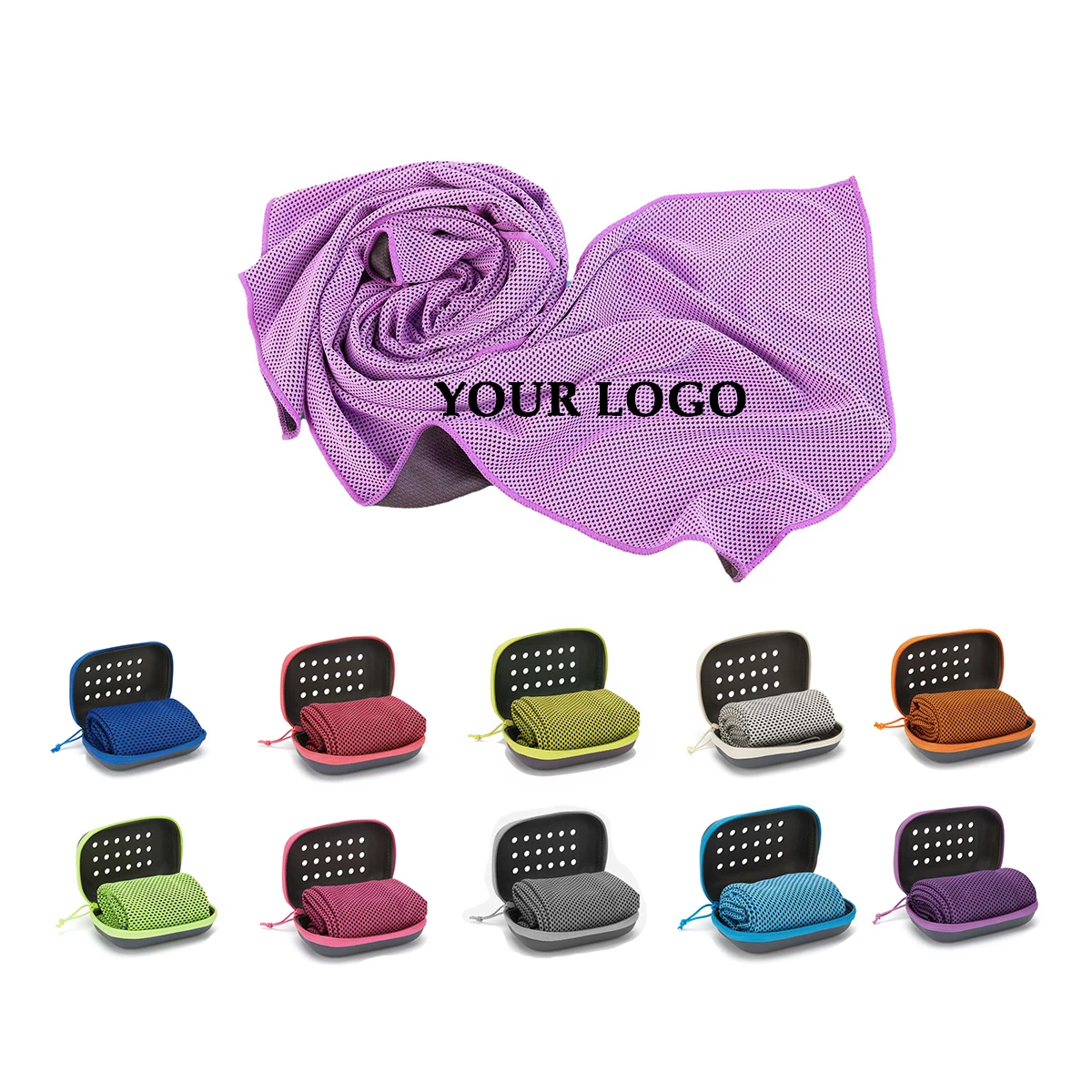 Super Dry Cooling Towel With Silicone Case 1