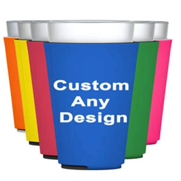 Custom Design 16 Ounce Collapsible Insulated Neoprene Sleeve, custom koozie with logo imprint 1