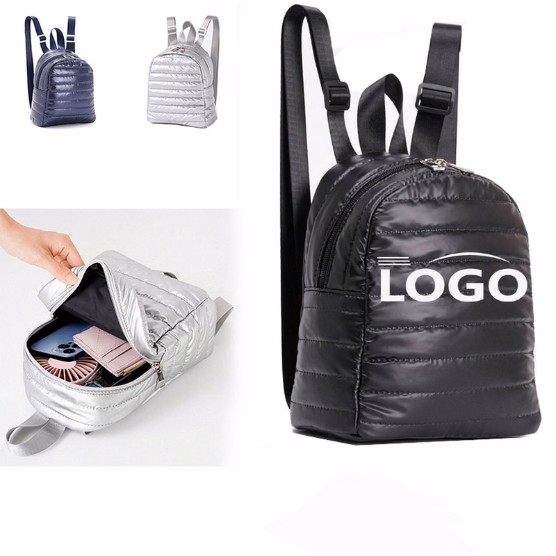 Fashionable Shiny Padded Puffer Backpack