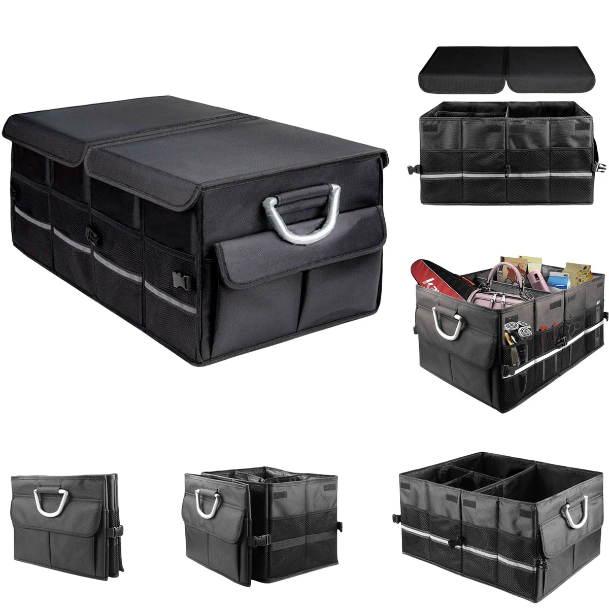 Car Trunk Storage Organizer with Reinforced Handles 1
