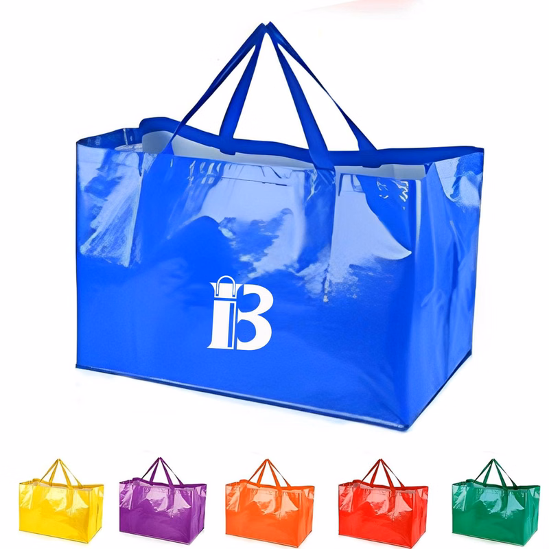 PP Woven Waterproof Foldable Shopping Bag w/ Handle