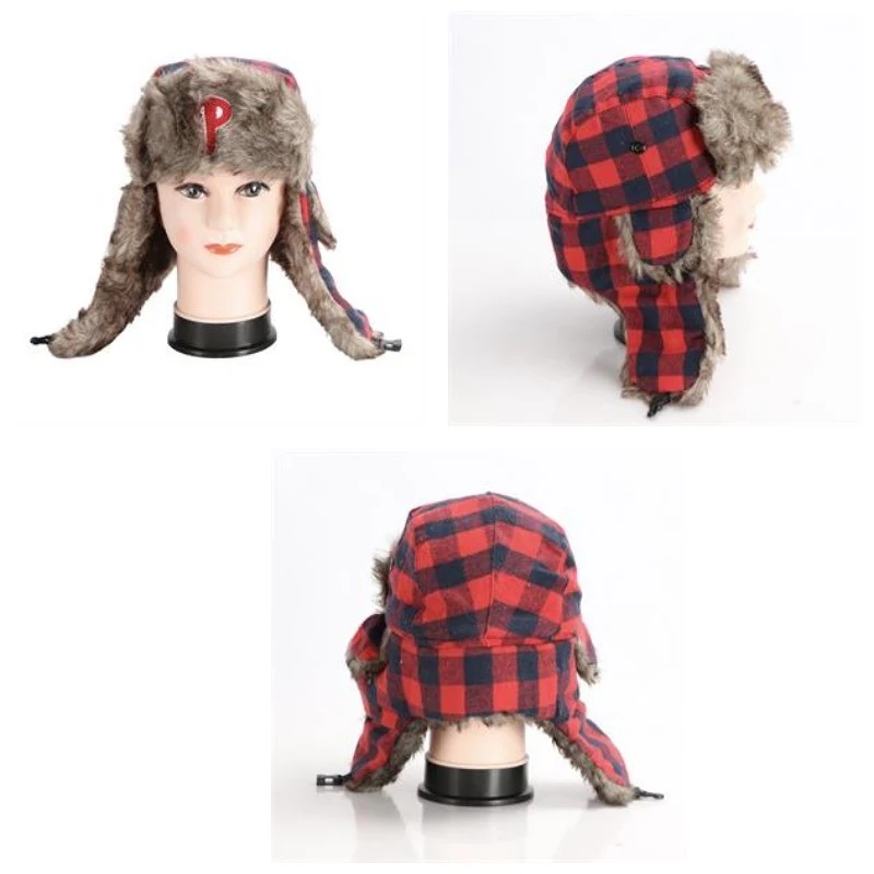 Adult Plaid Unisex Winter Trooper Ha 1
