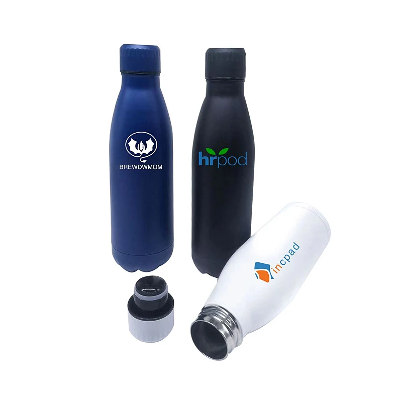 Matte Stainless Steel Water Bottle, 17 oz. 1