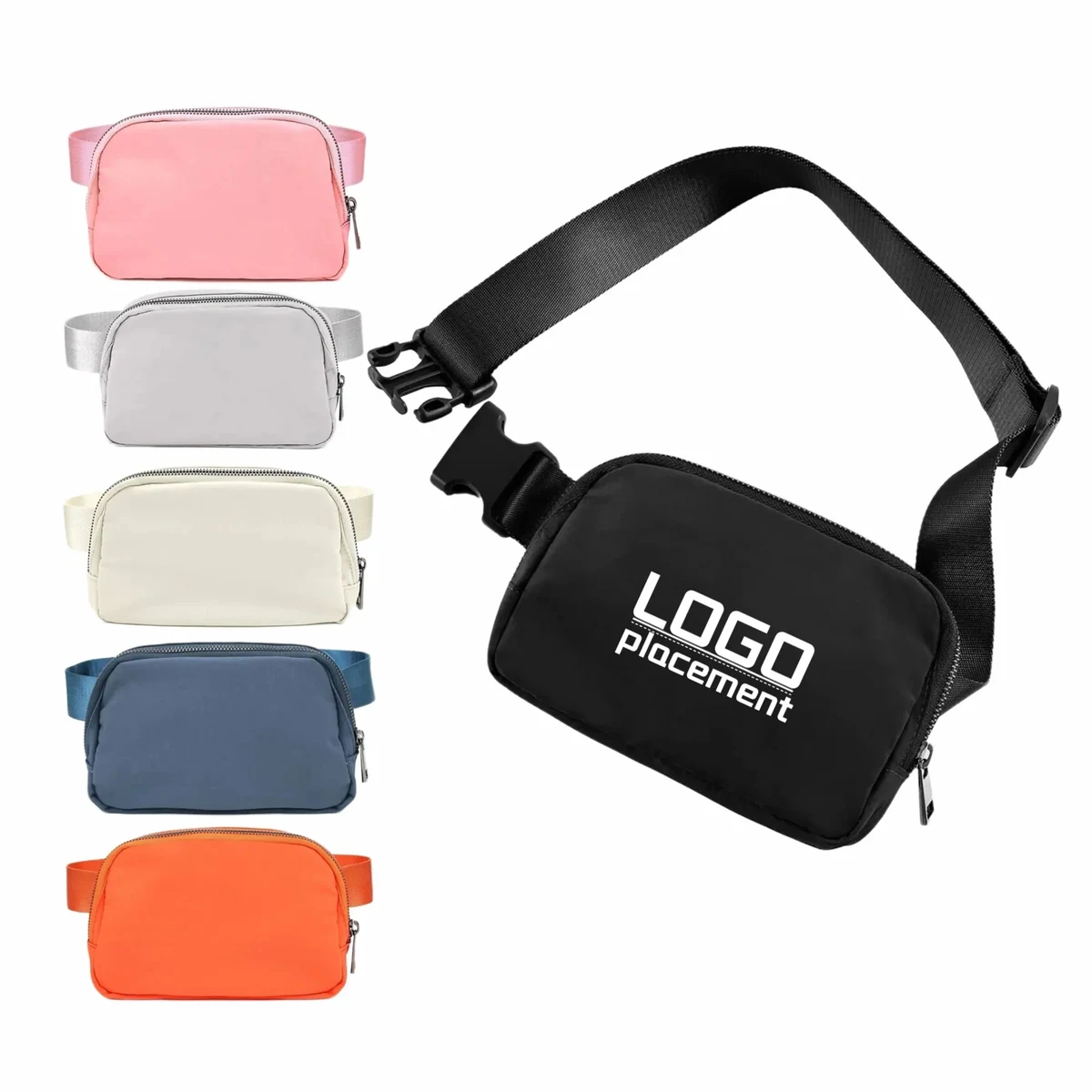 Men's Nylon Running Waist Bag, Waterproof Crossbody Phone Ba 1