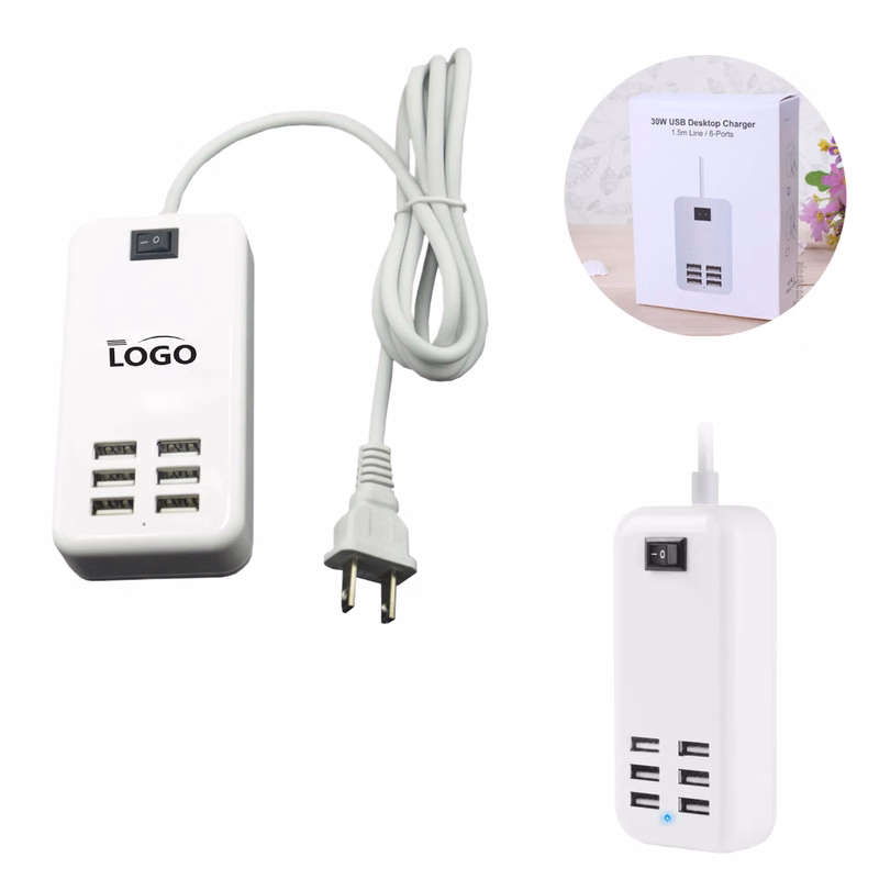MOQ50 6 Ports USB Charger Hub Station