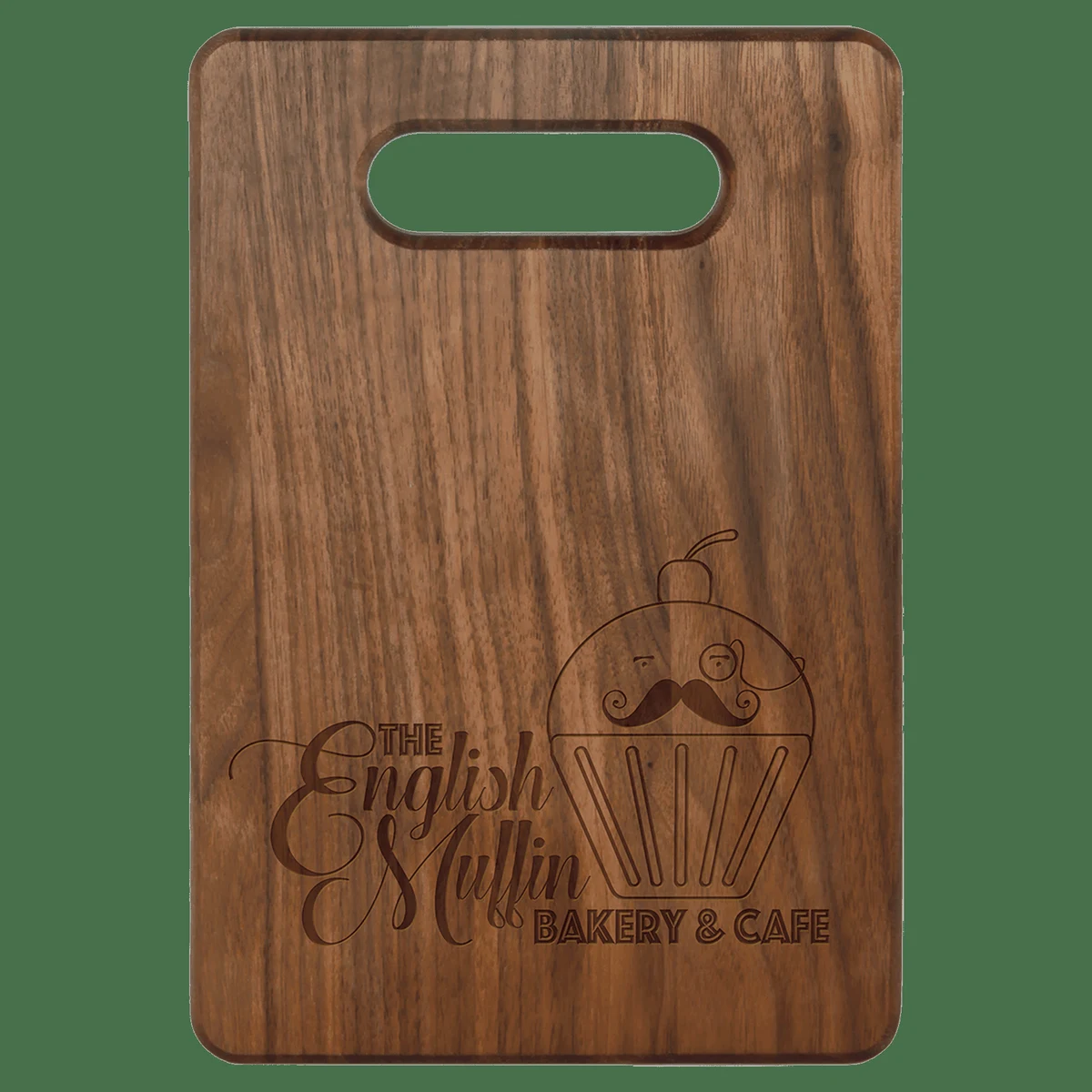 9" x 6" Dark Brown Walnut Cutting Board 1