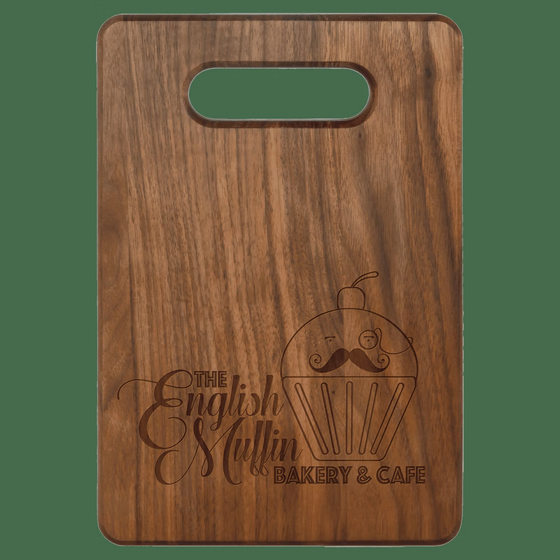 9" x 6" Dark Brown Walnut Cutting Board