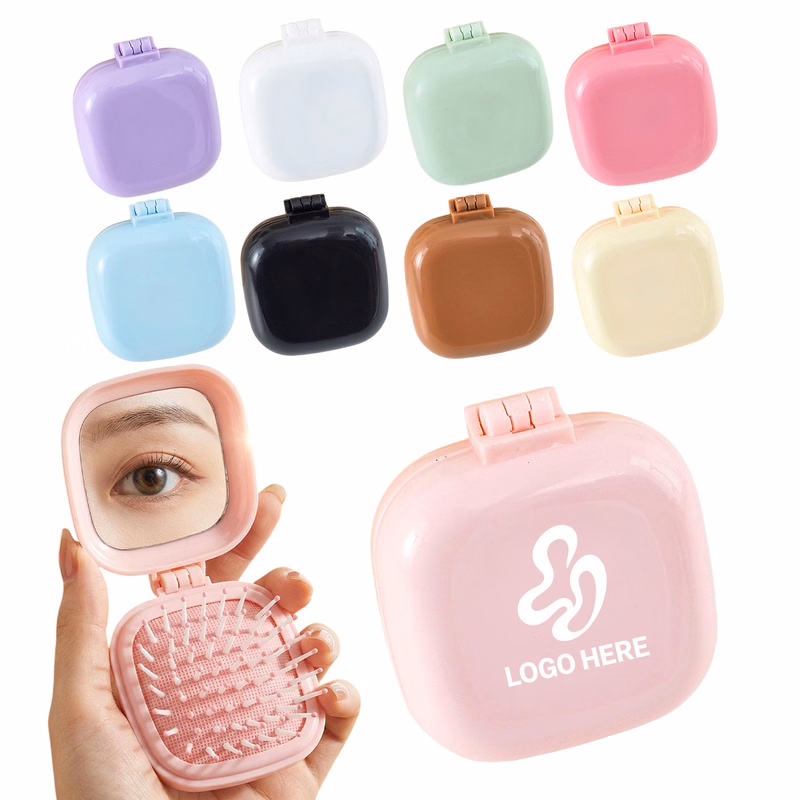 Square Foldable Air Cushion Comb With Mirror