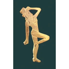 Dancer Metal Chenille Letter Insignia Pin 1