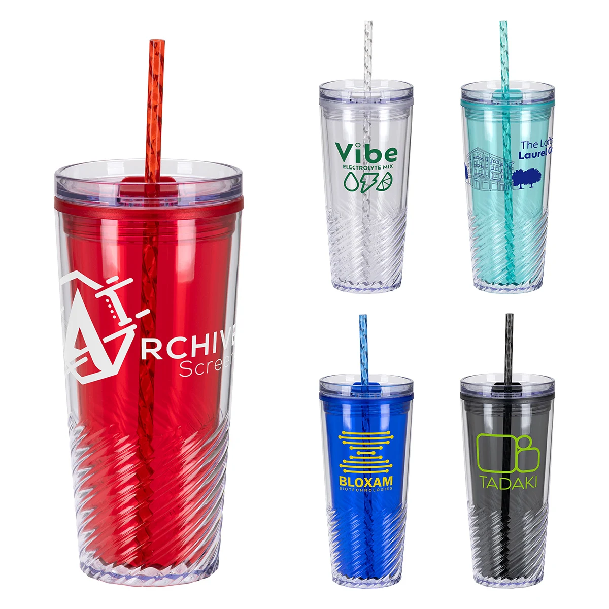 Clio 20 oz 2-in-1 Recycled Acrylic Straw Tumbler 1