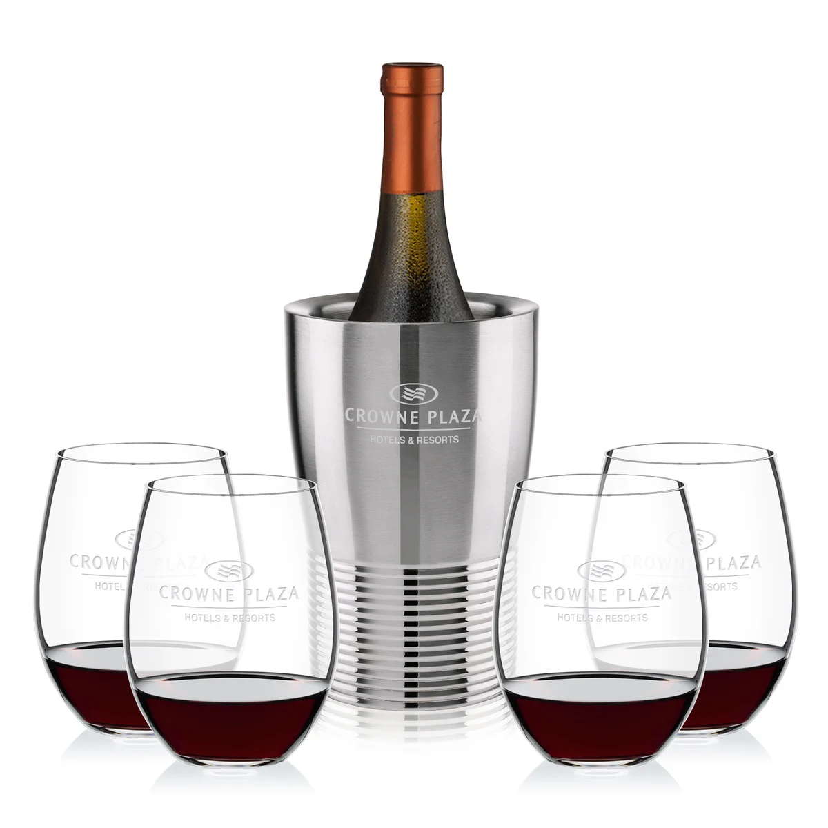 Genoa Wine Cooler & RIEDEL Stemless Wine Set 1