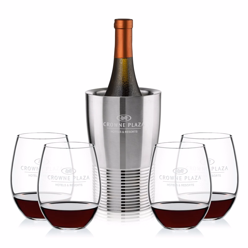 Genoa Wine Cooler & RIEDEL Stemless Wine Set