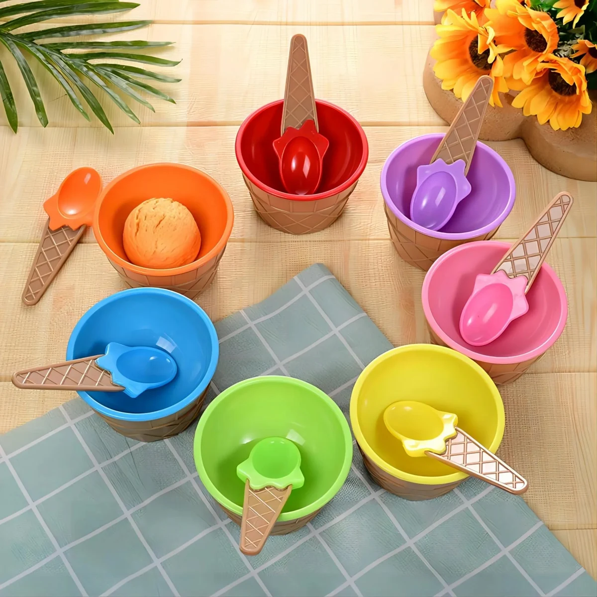 Ice Cream Bowl Set Children's Cartoon 1