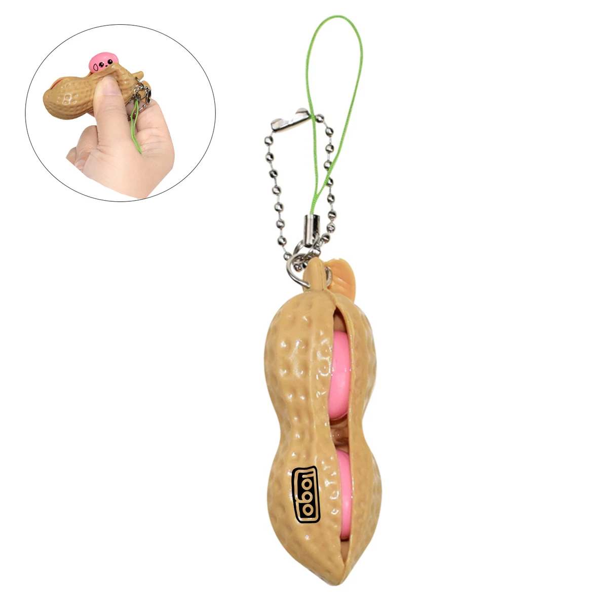 Fidget Toy Peanut Stress Reliever Keychain 1