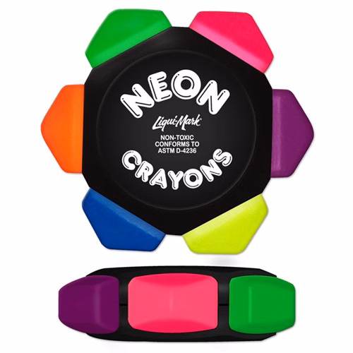 Neon Six Color Crayon Wheel