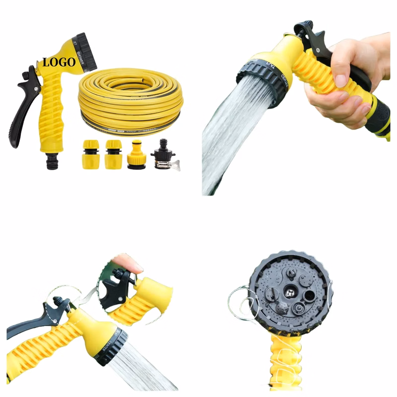 Water Spray Gun With Hose Pipe And Fittings Set