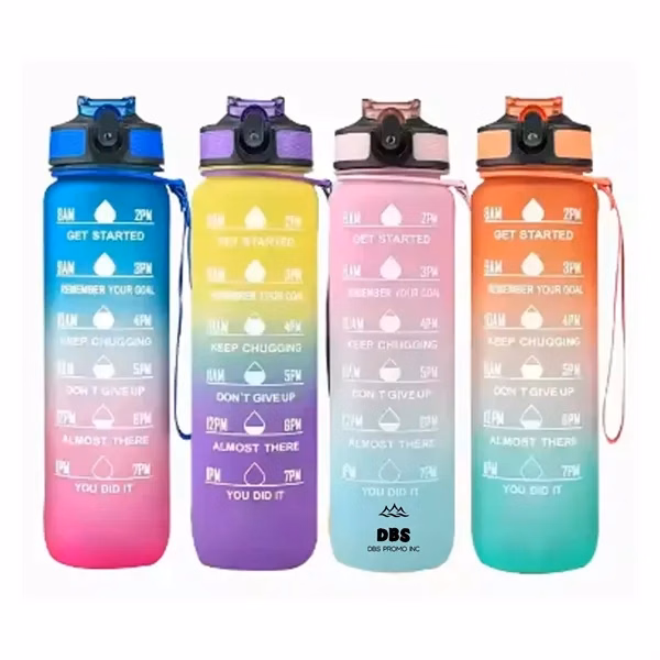 32Oz Motivational Bottle with Time Mark