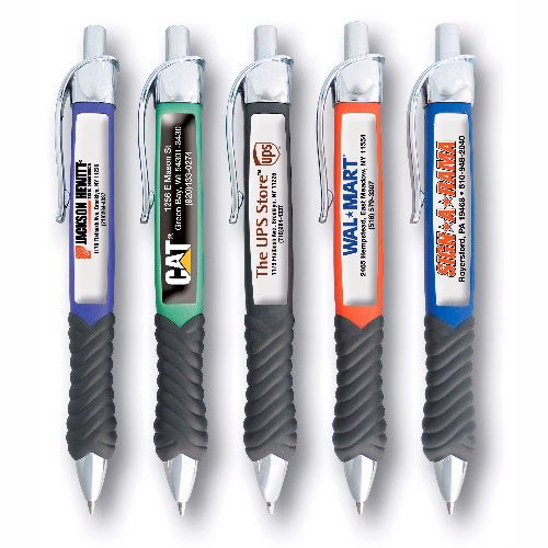 Ribbed Grip Ballpoint Pen