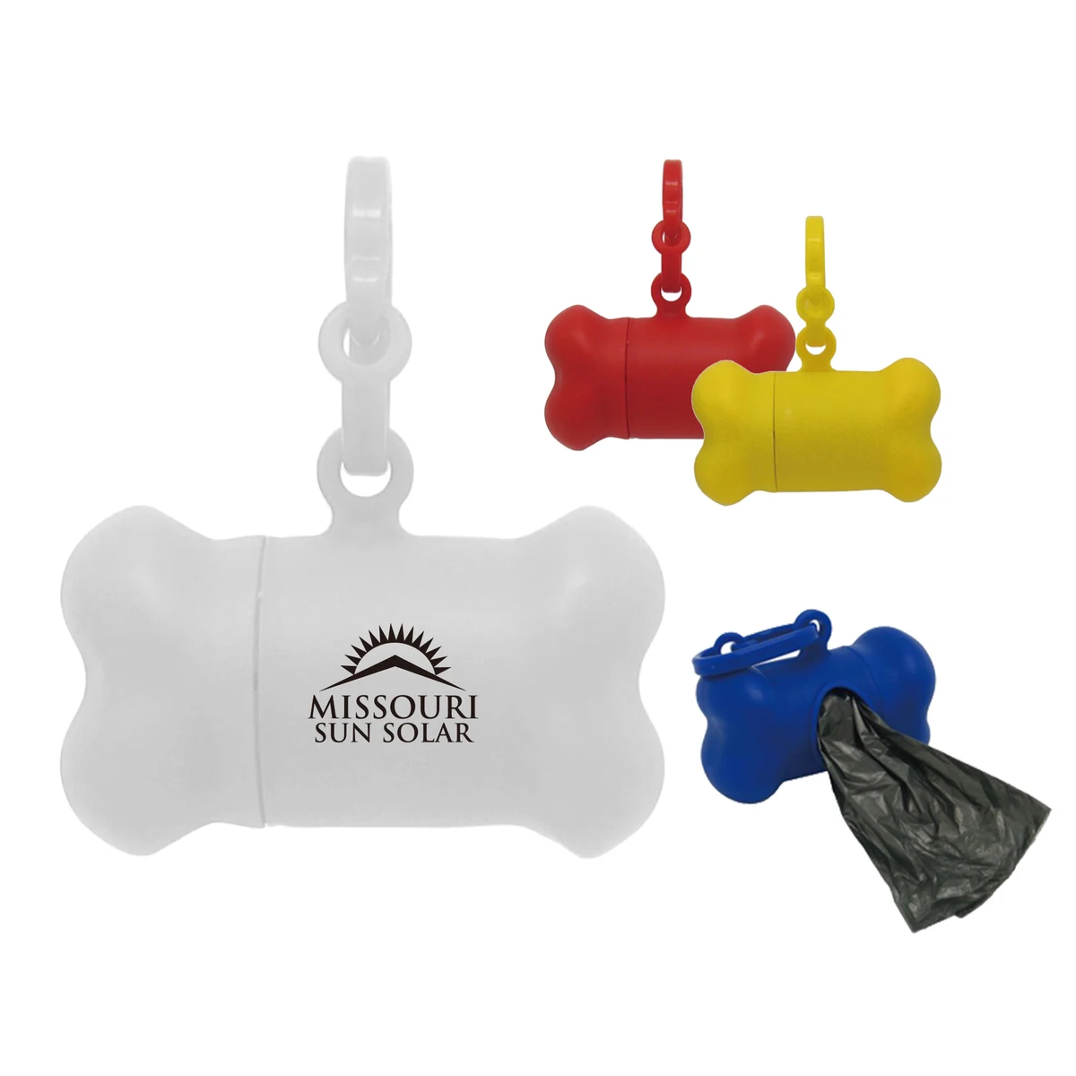 Bone shaped dog waste bag dispensor 1