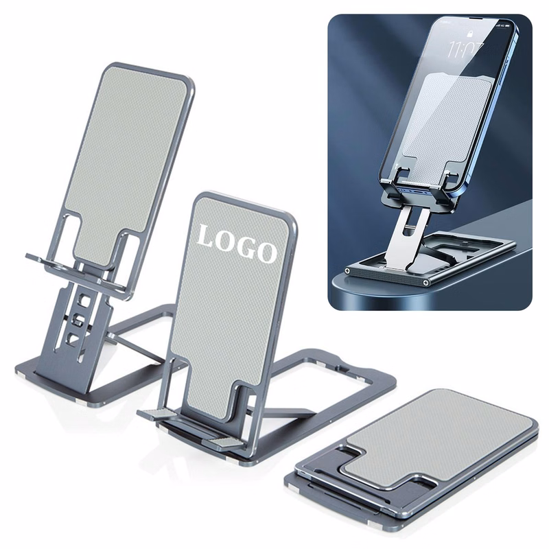 Foldable Aluminum Adjustable Travel Phone Holder for Desk