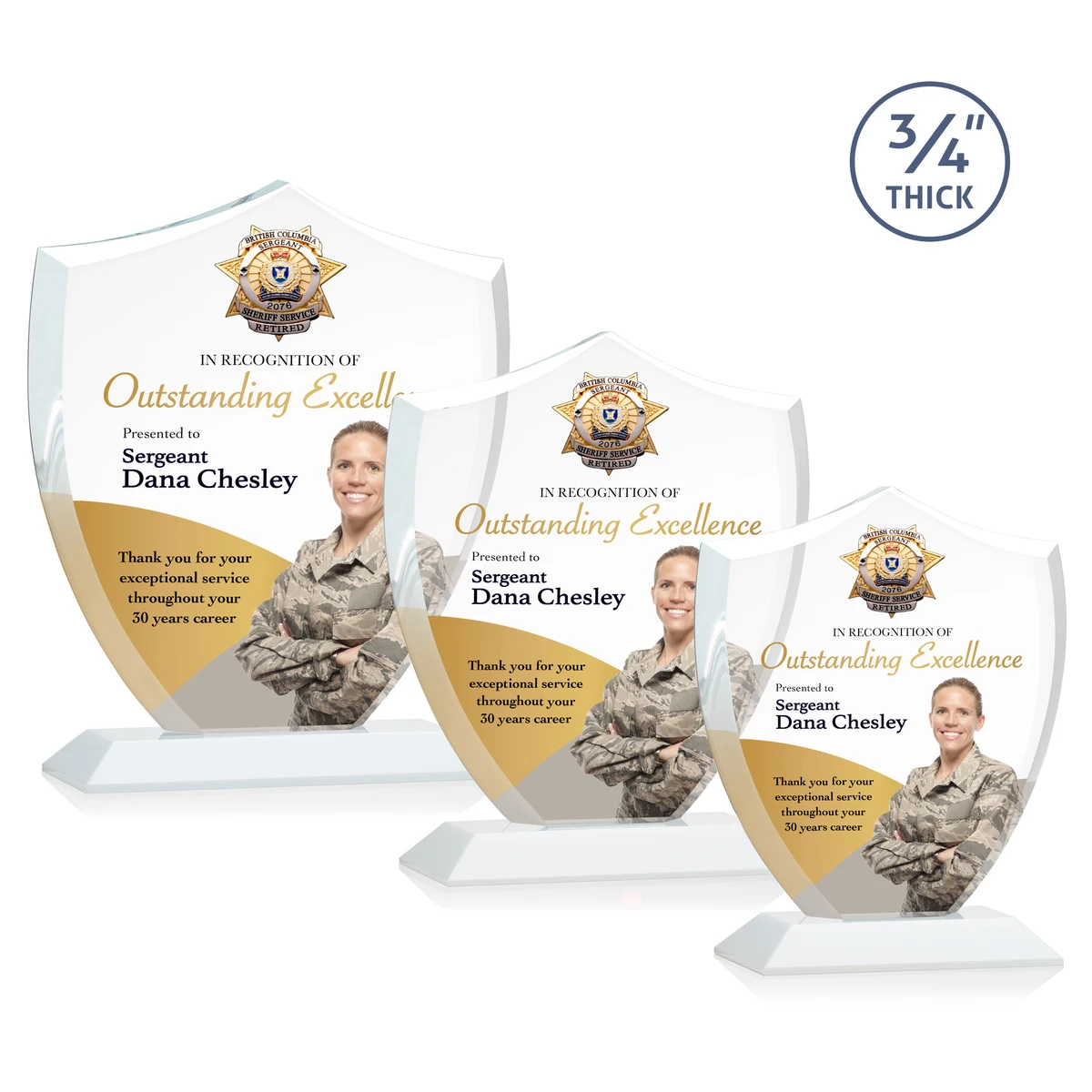 Scudo Shield VividPrint™ Award - White 1