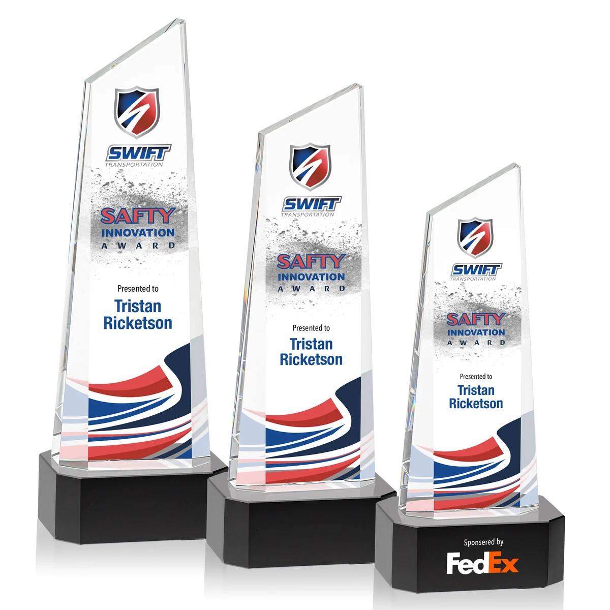 Belmont Tower VividPrint™ Award on Padova - Black 1