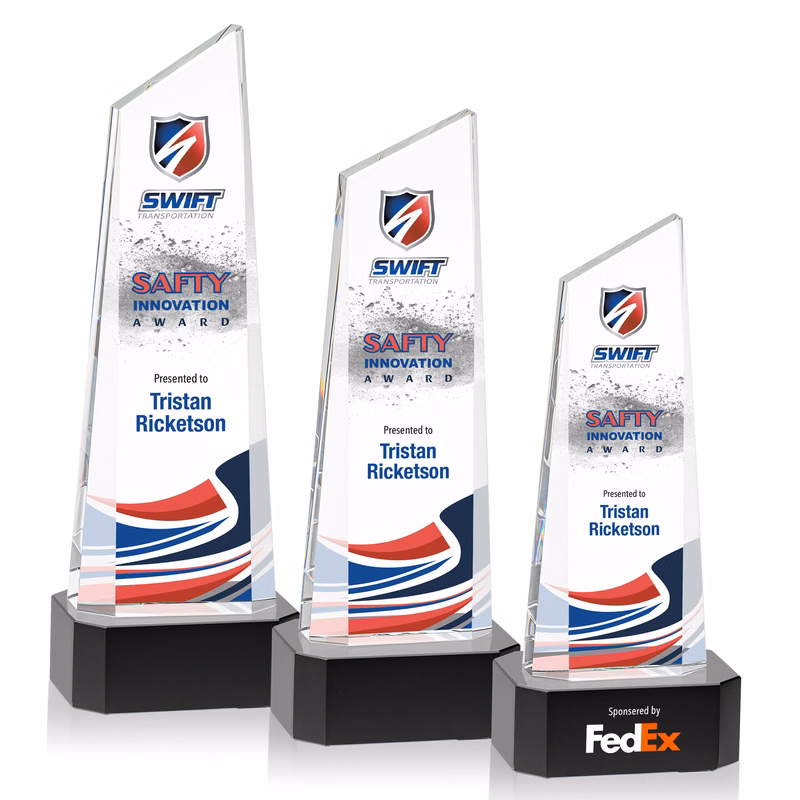 Belmont Tower VividPrint™ Award on Padova - Black