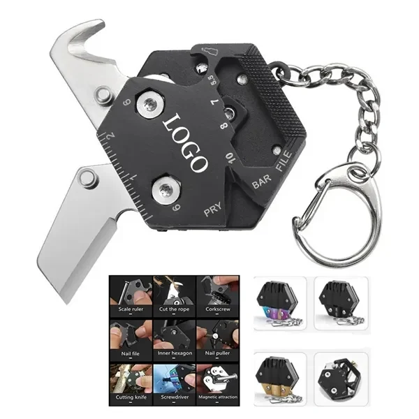 Custom Hexagon Folding Multi-Tool EDC Kit — Knife Opener Screwdriver Hardware Giveaway 1