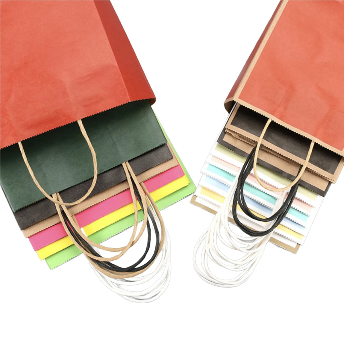 MOQ 100 PCS Spacious Kraft Paper Handbag 1