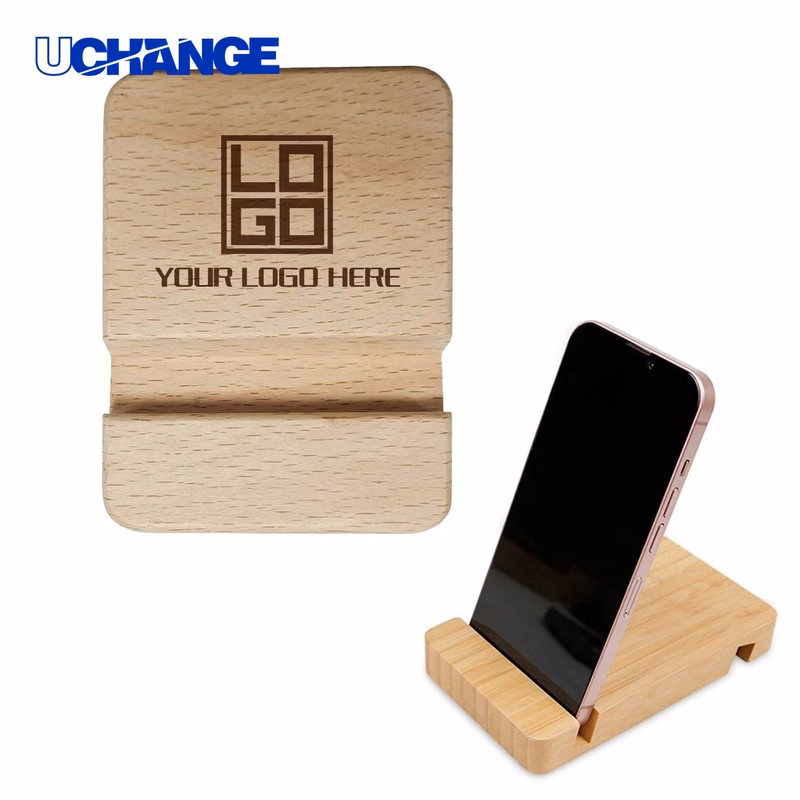 Wooden Block Desktop Phone Stand Holder