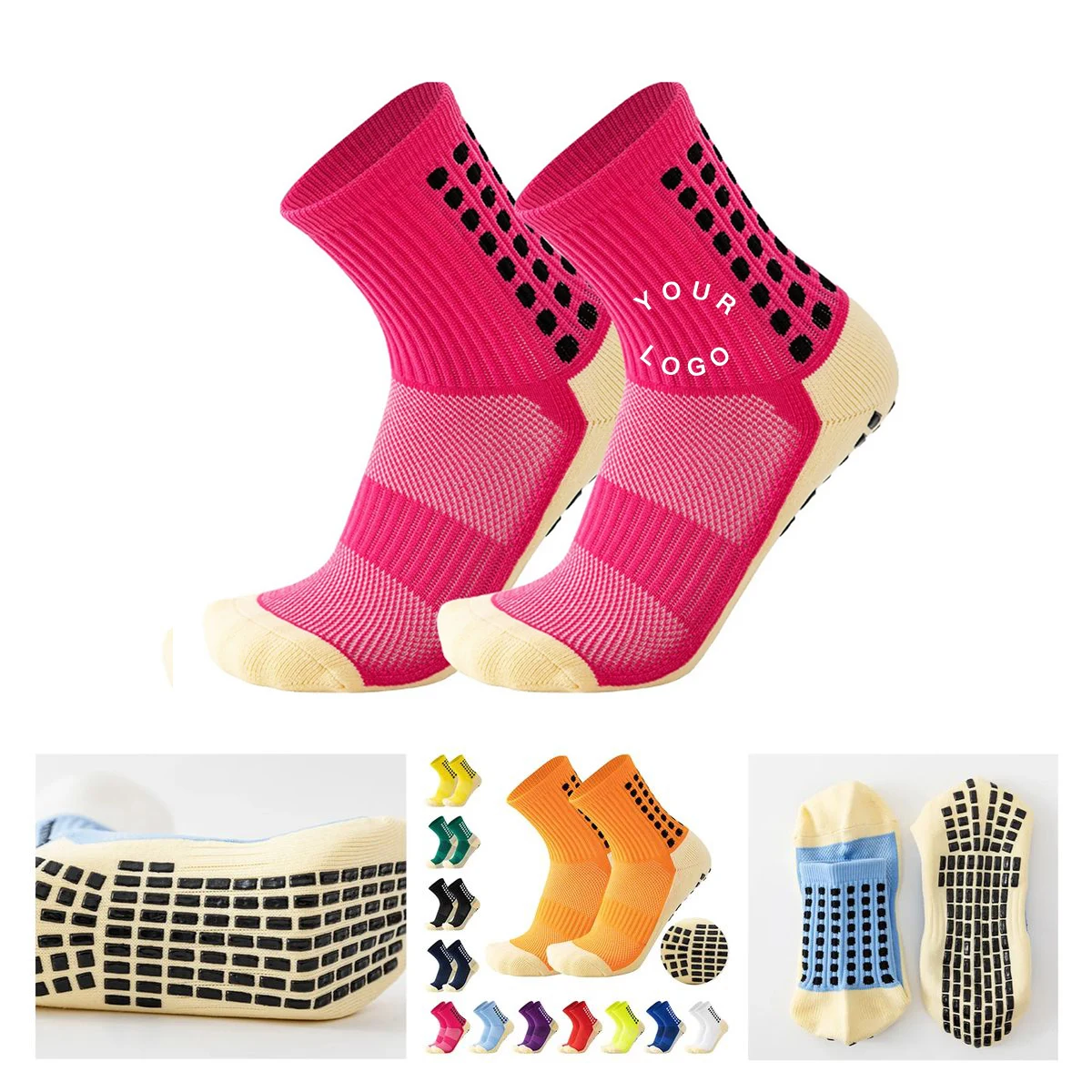 Polyester Elastic Football Performance Socks 1