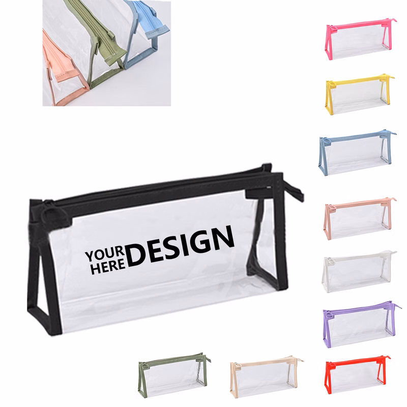 PVC Transparent Triangle Pen Bag
