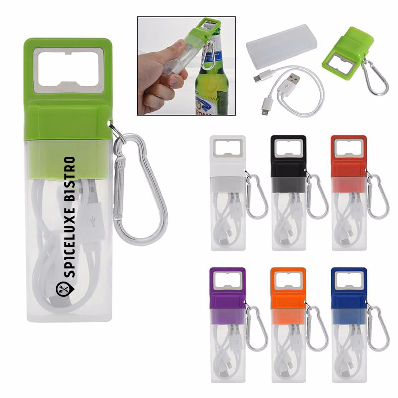 3-In-1 Ensemble Charging Cable Set With Bottle Opener
