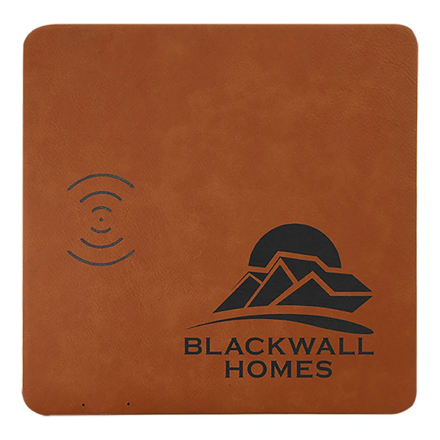 8" x 8" Rawhide Leatherette Phone Charging Mat 1