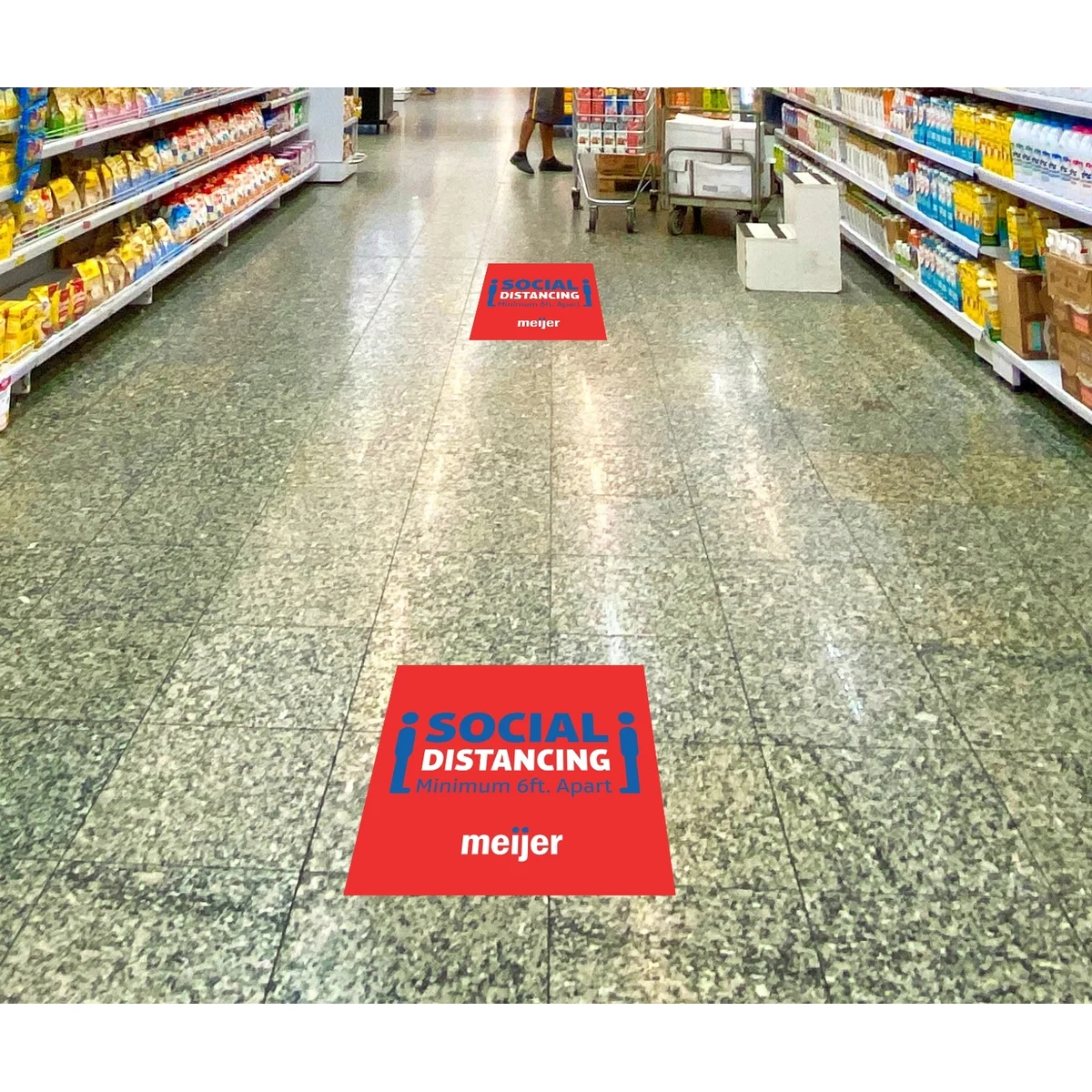 Social Distancing Floor Graphics 12"x 12" Square 1