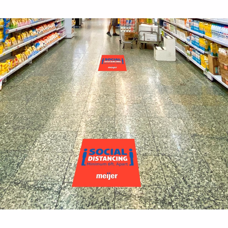 Social Distancing Floor Graphics  12"x 12" Square