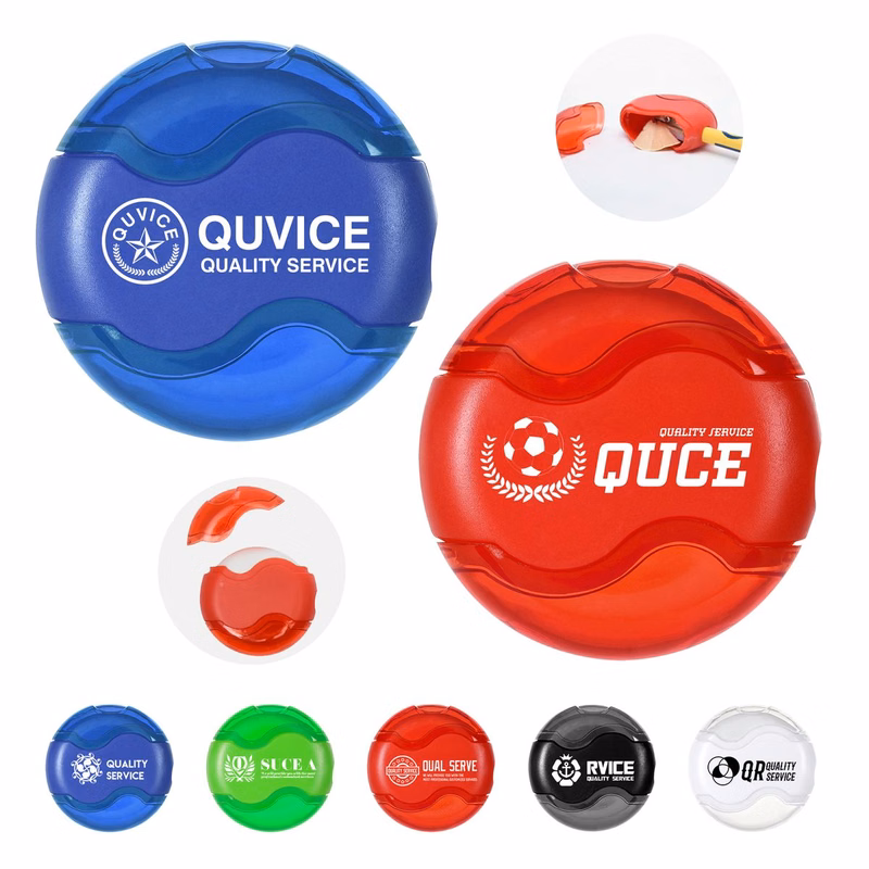 Round Dual Pencil Sharpener With Eraser