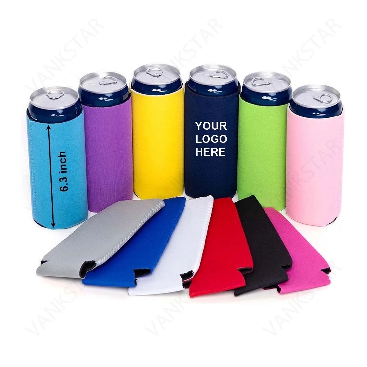 Custom Slim Can Cooler Sleeves, custom koozie with logo imprint 1
