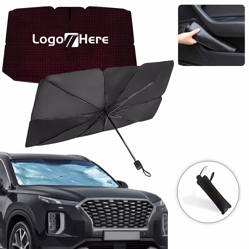 Full Color Car Windshield Sun Shade Umbrella