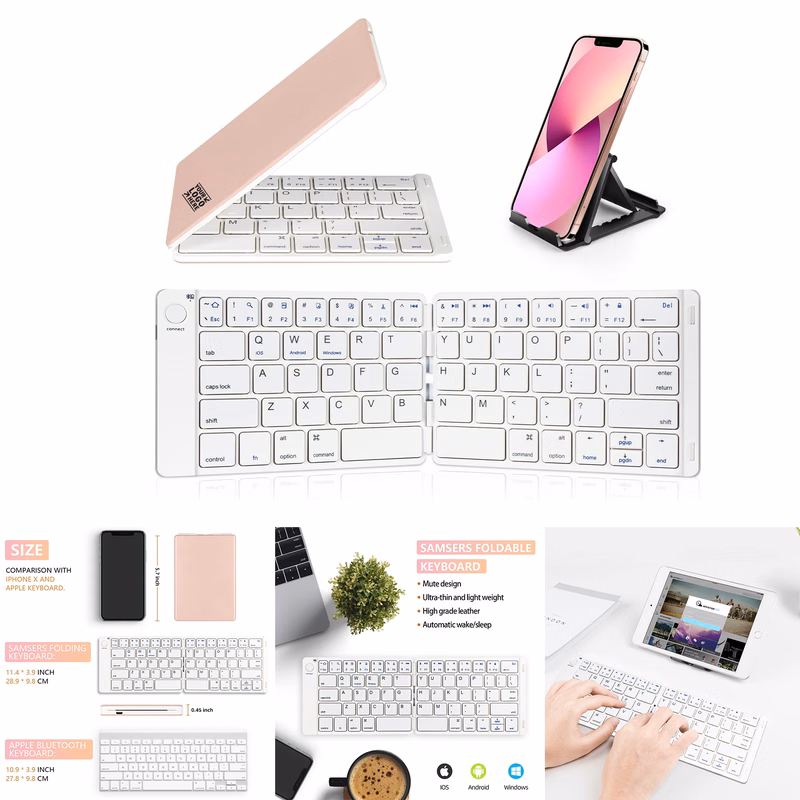 Portable Wireless Foldable Bluetooth Keyboard 