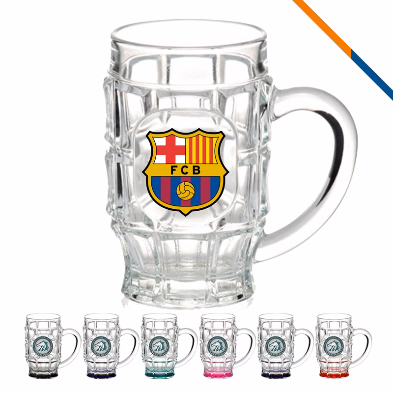 Durwin Dimpled Glass Beer Mugs - 17.75 OZ.