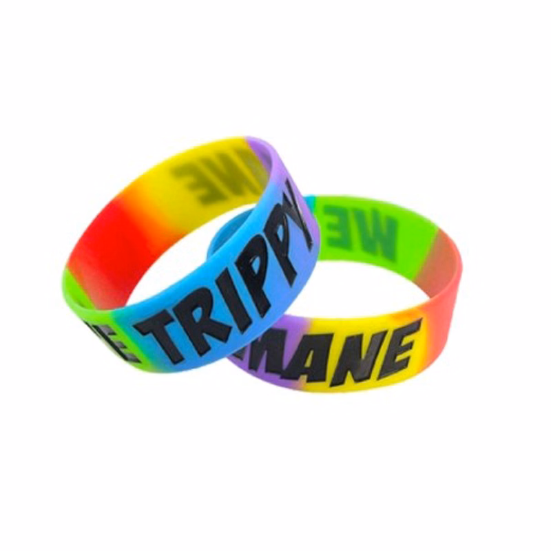 1" Debossed & Segmented Silicone Bracelets