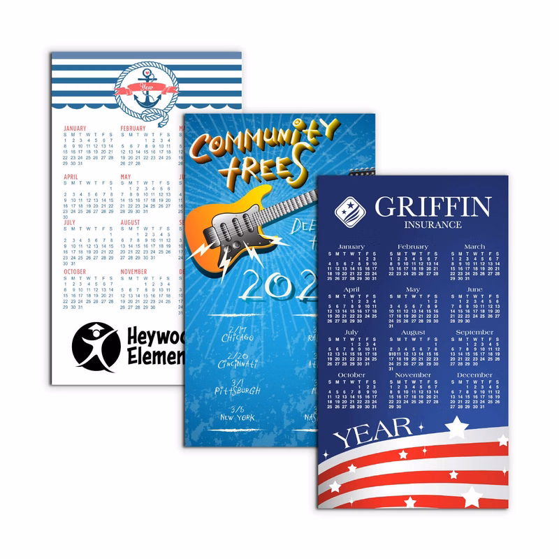 4" x 7" Large Magnetic Calendar 30 Mil
